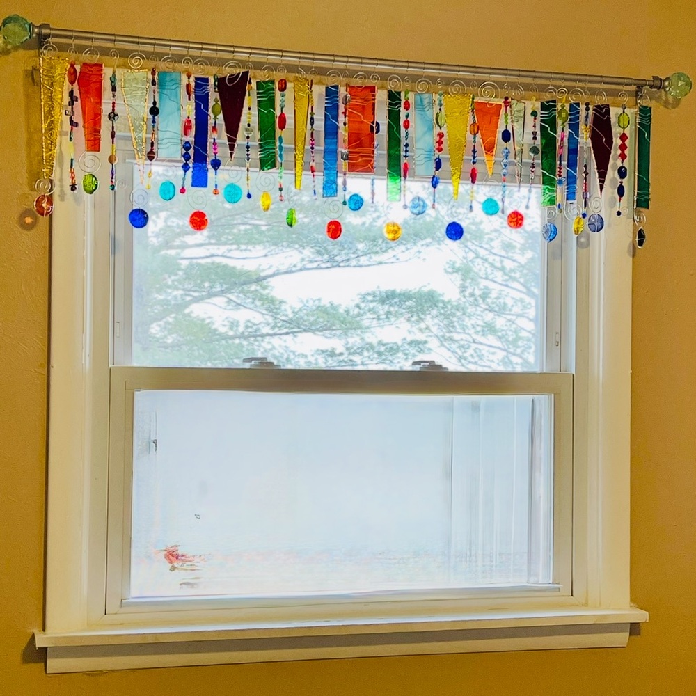 Stained glass “valance” - handmade & exquisite